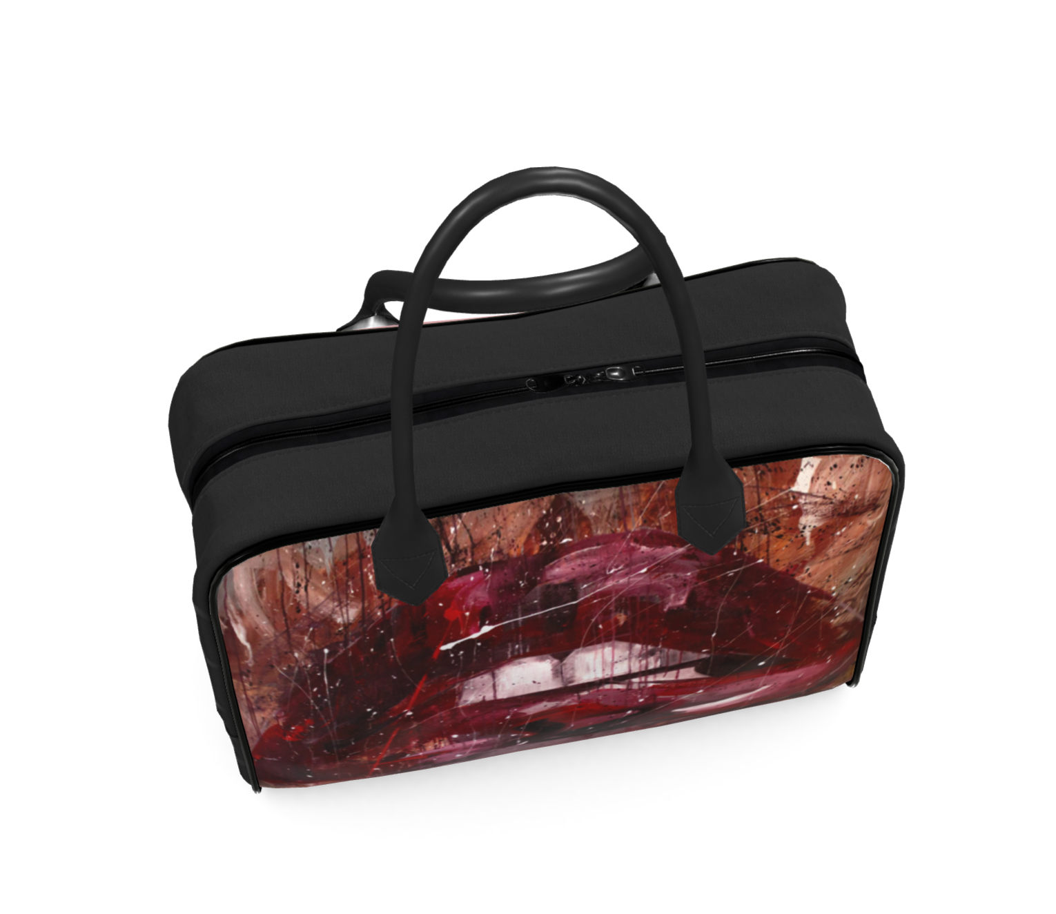 Travel bag top side view | Reisetasche Drauf-Seitenansicht 